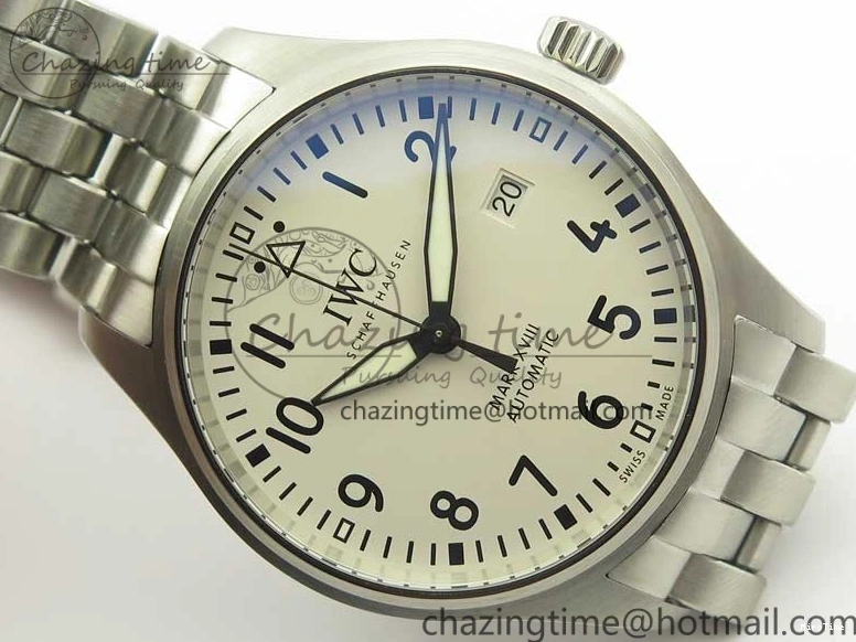 MIROTIME 0210 ZeroBulk Mark XVIII IW327002 MKS 1:1 Best Edition White Dial On SS Bracelet MIYOTA 9015 V 7209